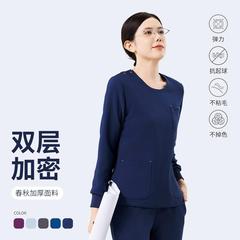 ハイエンドの手洗い服の女性の弾力性が厚く、秋冬保温病院の医師の口腔手術服の男性美容院は手服を磨きます。