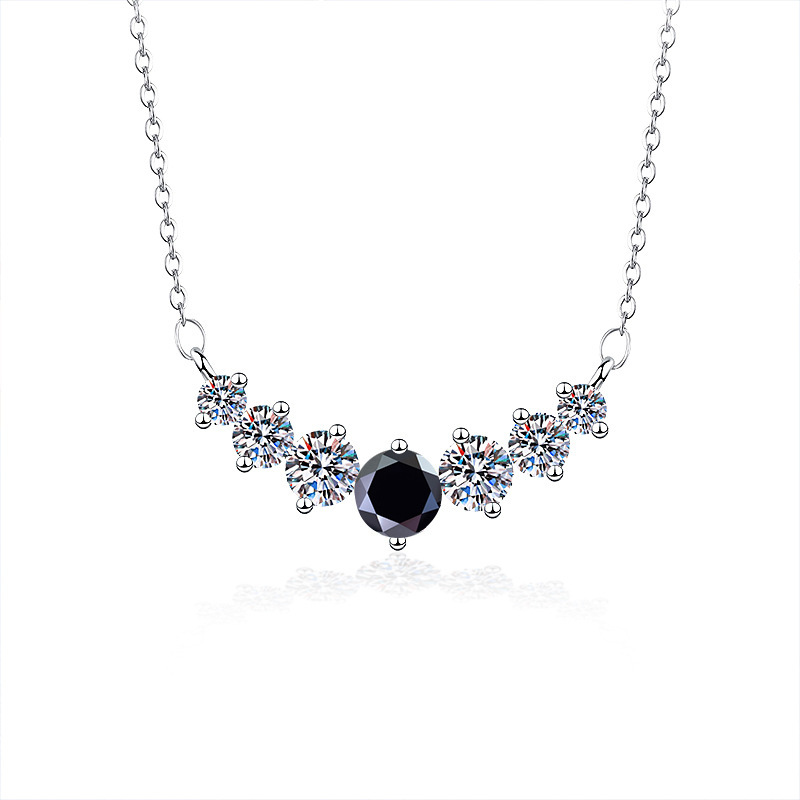 Colgante de plata esterlina 5 quilates 925 collar de piedra de moissanita collar de plata colgante de clavícula de mujer comercio exterior transfronterizo