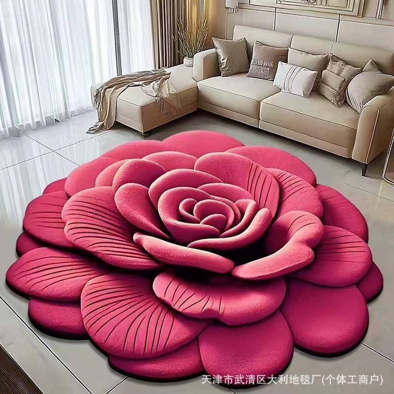 3D視覚花卉異形珪藻泥マット洗面台装飾マットトイレ吸水マット浴室マット|undefined