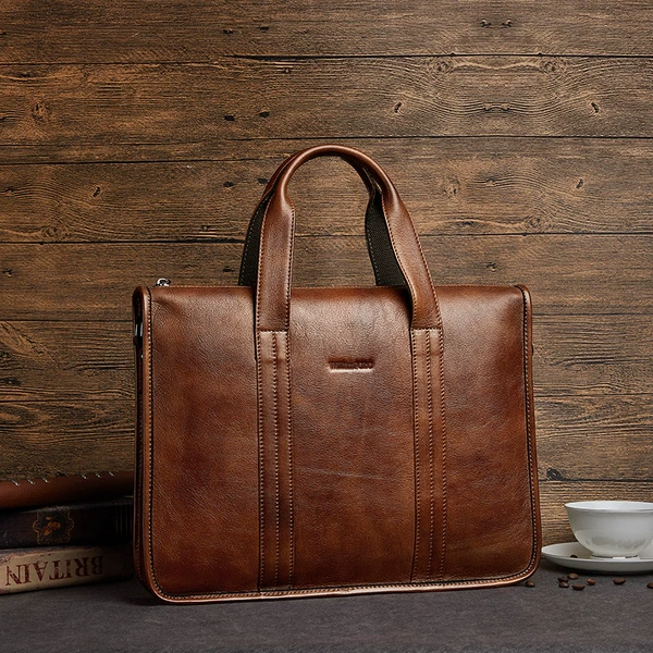 Brown-retro header cowhide