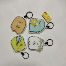 PVC按灯钥匙扣带灯led发光钥匙扣灯了礼品小手电筒