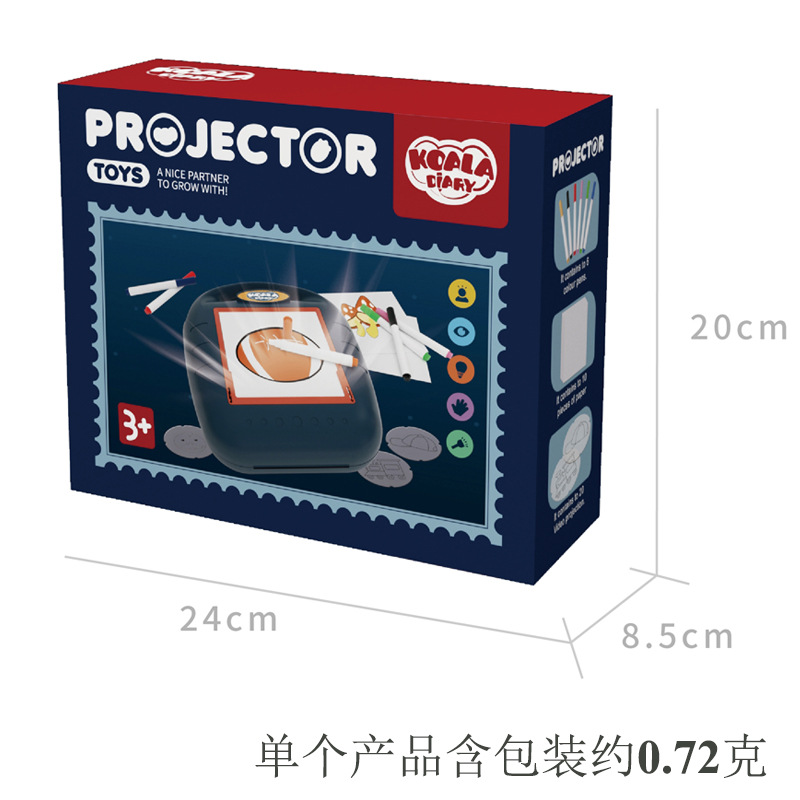 Qizhi de los niños la educación temprana cognitiva ciencia Juguetes DIY copia pintura Proyector proyección portátil