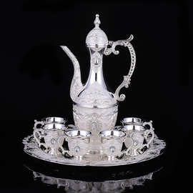 银色酒具套装家用高档白酒杯酒壶装酒仿古中式分酒器过节送礼品