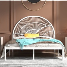 北欧铁床双人床现代简约创意卧室铁架床ins个性1米 1.8米铁艺床