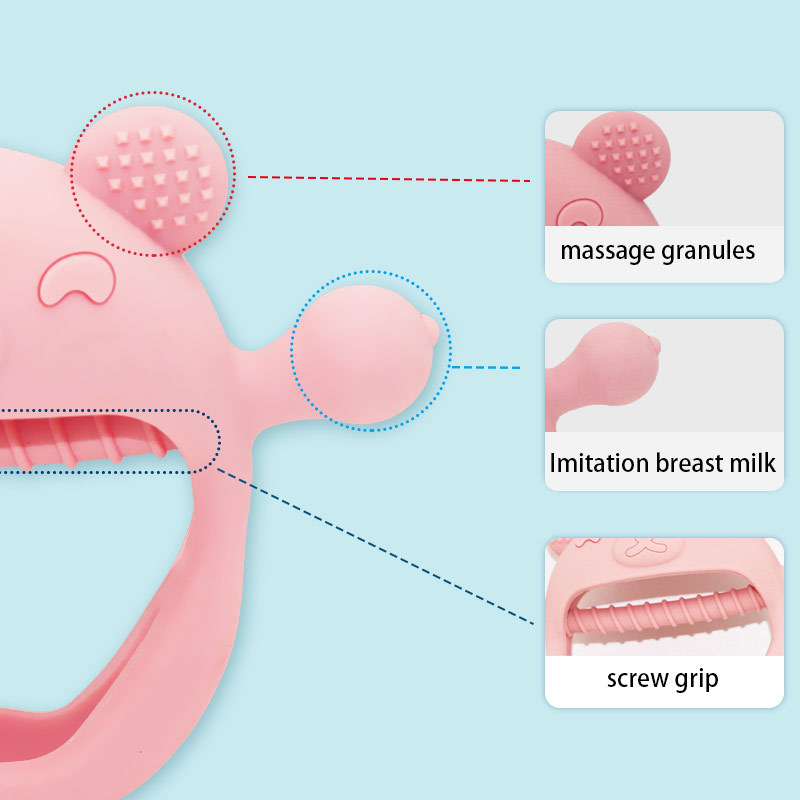 Gato silicona bebé mano guantes dentición juguete bebé teether