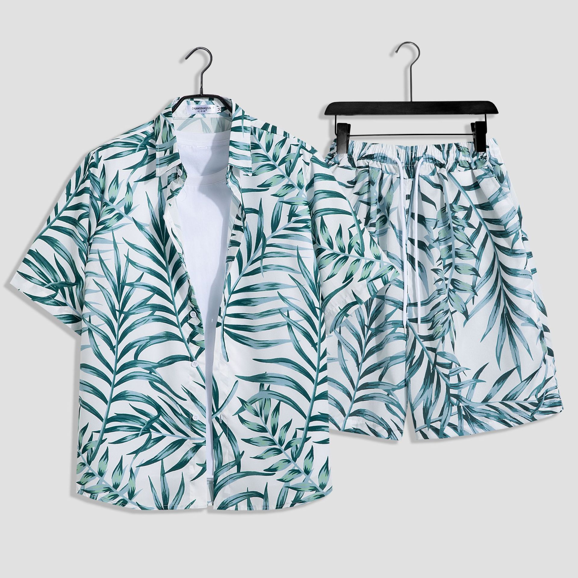 Herren Hawaii Set Blumenhemd Und Shorts Für Den Strand_voghion.com