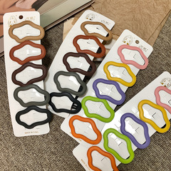 新款皮質鏤空雲朵bb夾後腦勺髮夾前額劉海夾碎髮夾簡約百搭不傷發