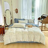Set, sheet, duvet cover, cotton and linen, 4 piece set, simple and elegant design, wholesale