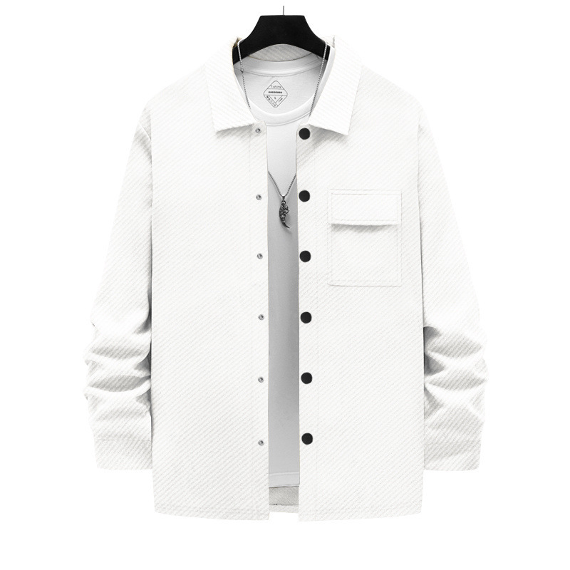 Men's Heavyweight Twill Denim Jacket With Turn-down Collar_voghion.com