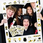 跨境热卖毕业季单张贴纸卡通可爱学士帽装饰手帐贴画儿童贴纸