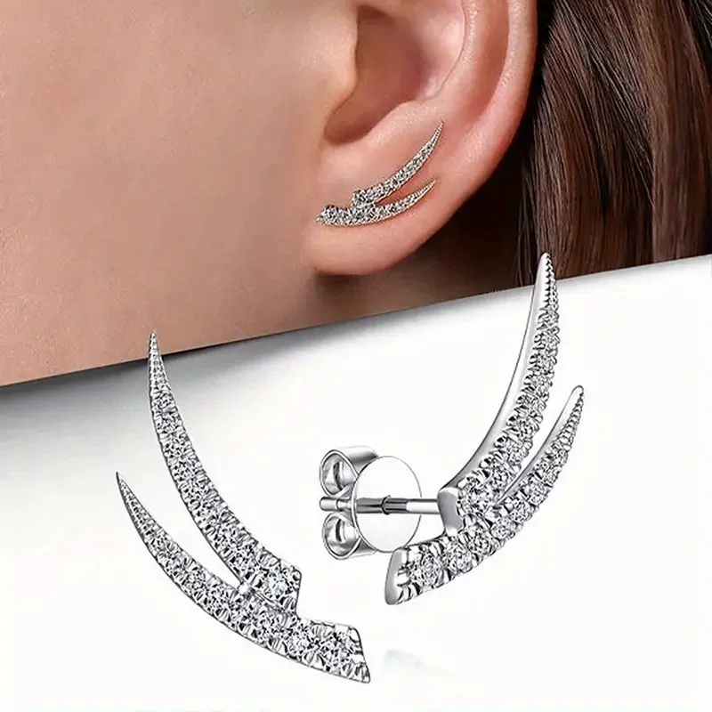 (Кросс-бордерная торговля), модные универсальные diamond серьги, европейский стиль, интернет-знаменитость, городской стиль, простой и элегантный дизайн