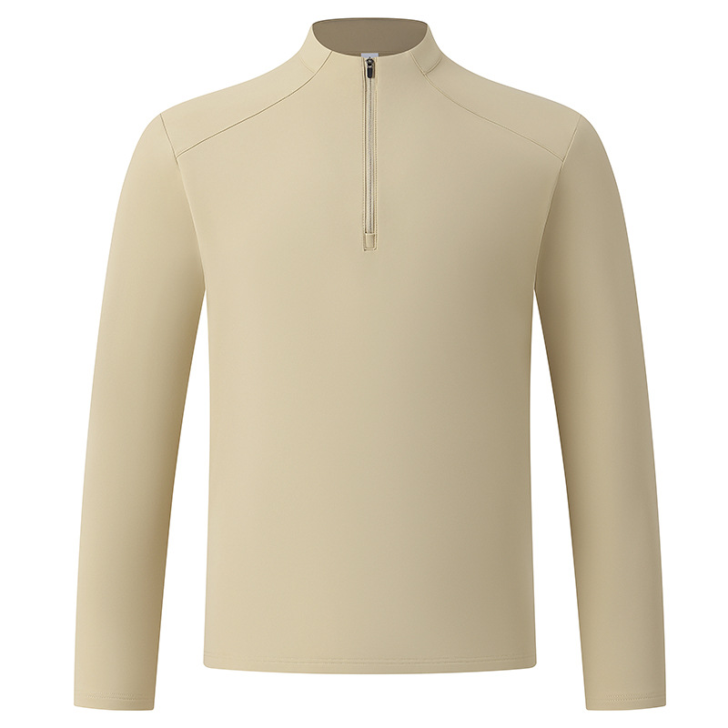 Super fábrica para personalizar el procesamiento de etiquetas y imprimir LOGODI otoño y invierno manga larga media cremallera collar superior