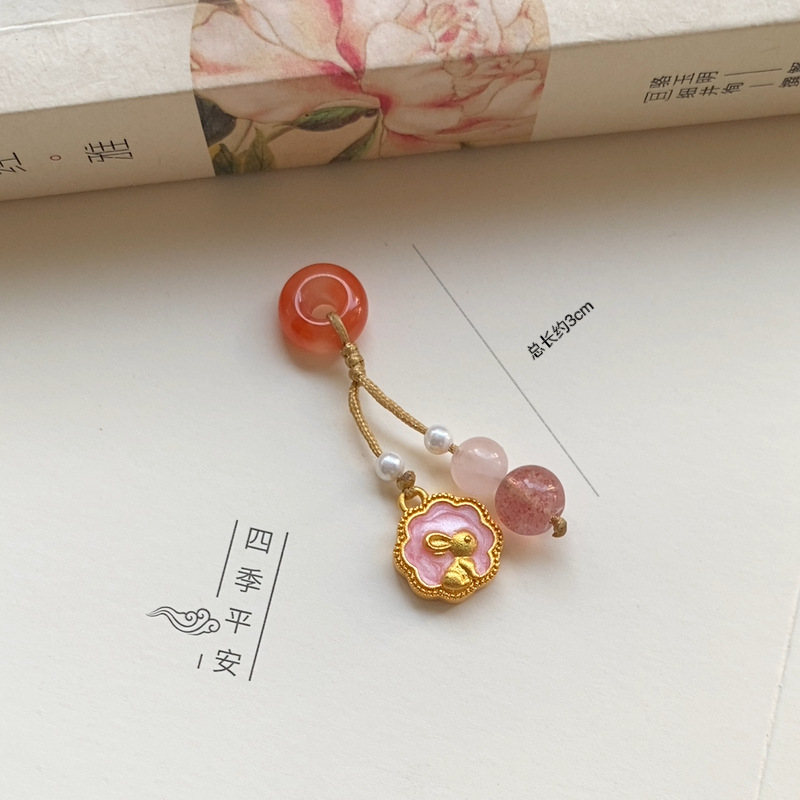天然南紅隔珠ペンダントと田玉小提溜ブレスレットアクセサリー手串ペンダントネックレスdiy手作りコーディネート|undefined