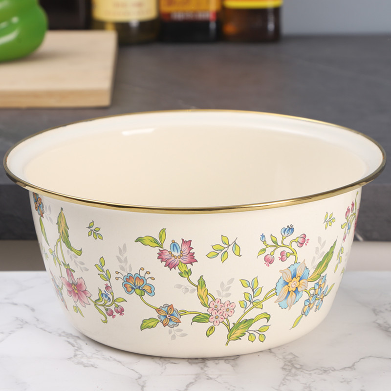 Ouli casa cocina cuenca de sopa de esmalte y cuenca de huevo cuenca de lavado de verduras cuenca de esmalte cuenca de mezcla