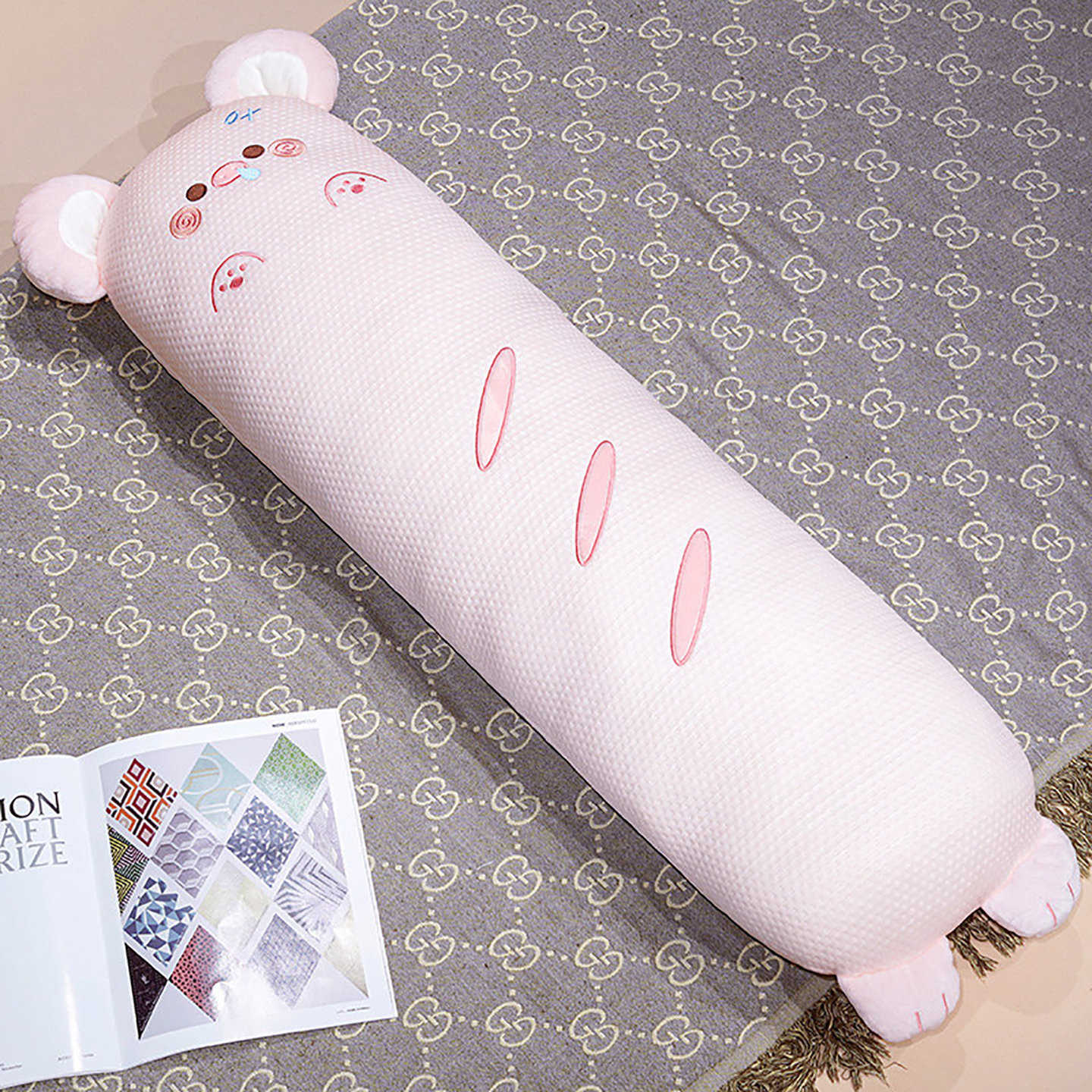 Cojín Largo Lateral para Dormir de Peluche para Dormitorio y Cama image 7