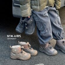 2025年冬季新款儿童运动大棉鞋休闲百搭加绒加厚户外男女童雪地靴