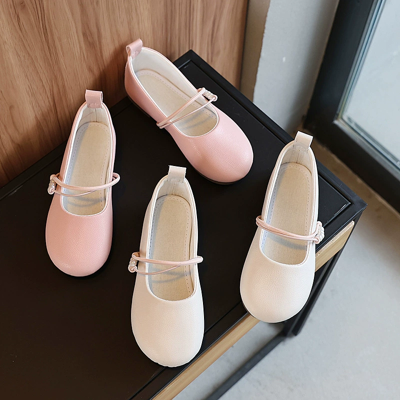 Нежный ветер Мэри Джейн кожаные туфли для девочек весна 2025 года новые французские маленькие ароматические туфли с юбкой бежевые туфли
