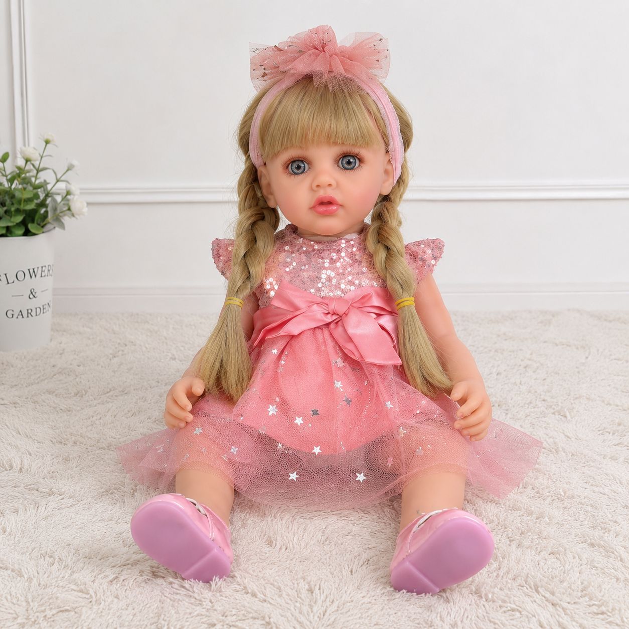 Muñeca Reborn Interactiva con Sensor Inteligente 40cm de Vinilo Multilingüe