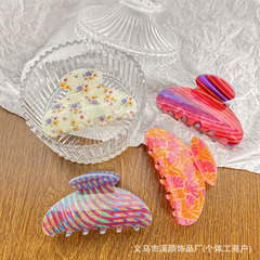 复古亚克力抓夹女后脑勺半扎发鲨鱼夹中号发夹子新款气质发卡头饰
