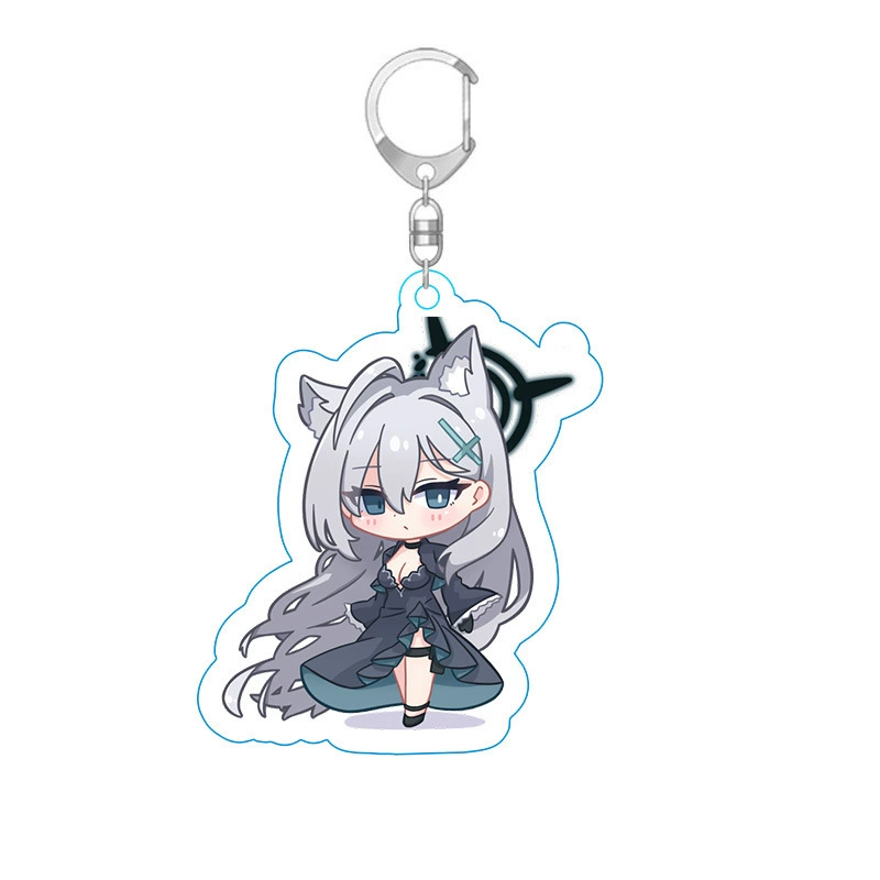 Anime Blue Files Peripheral Keychains Blue Files Acrylic Pendant Animation Keychain