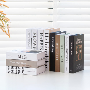 Modern English New Fake Book Decorative Ornaments Bookcase Bookshelf Simulation Book Model Room Prop Model