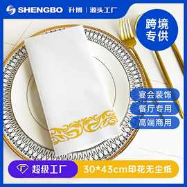 定制43*30CM无尘纸 订做LOGO酒店派对餐巾纸 亚马逊无尘纸可印花