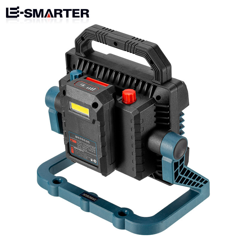 Transfronteriza nueva luz de inundación LED fuerte Detección de luz sitio de construcción trabajo móvil lámpara de minero con Banco de energía lámpara de césped al aire libre