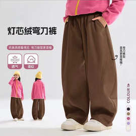 美式复古灯芯绒休闲裤男2025春秋新款潮牌垂感直筒褶皱阔腿长裤子