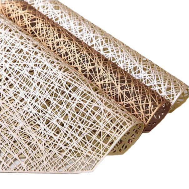 Mantel individual de PVC calado, diseño octogonal, antideslizante para hogar