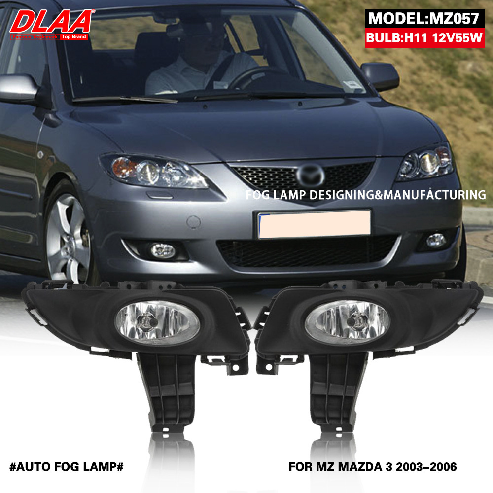 Aplicable a 04 05 06 07 Mazda 3 conjunto de lámpara de niebla delantera vieja M3 luz diurna luz de barra delantera