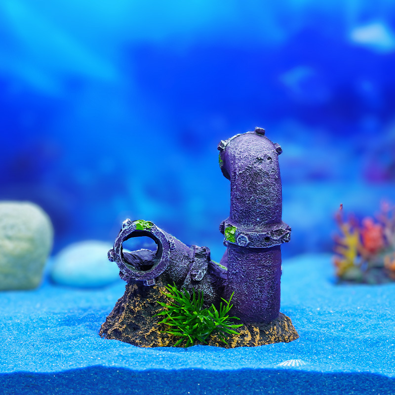 Fabulosa celebridad de Internet, paisajismo de peceras, tuberías de aguas residuales gastadas, decoración de peces y camarones, escondite de agujeros, decoración de acuarios, venta al por mayor transfronteriza