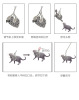 Cat traction rope kitten cat walking cat rope kitten defense to break free of cat chain pet comfortable material vest -style back strap