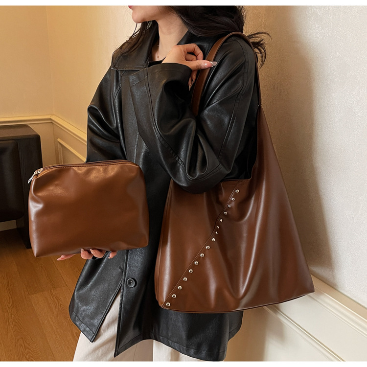 Retro torba za ženske, velika torbica za ramo za vsakdanjo rabo_voghion.com