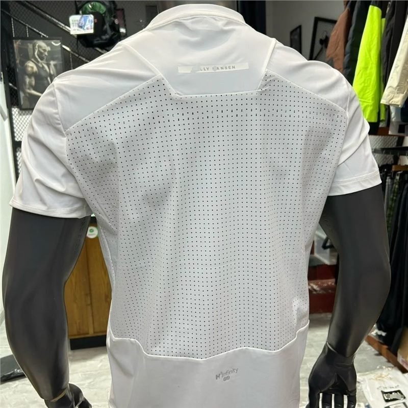 2025 New Summer Sports T-Shirt Men's Loose Breathable Short-Sleeved Wear Mesh Design Fitness Sports Top Trendy