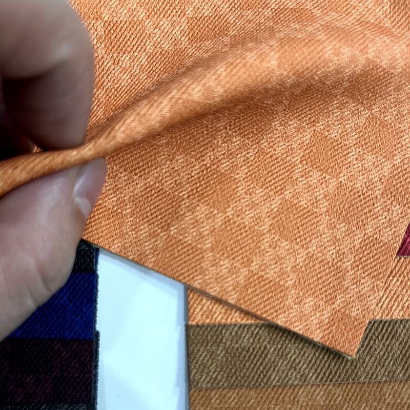 0.9mm正方格子牛仔纹箱包鞋材化妆包男包钱包眼睛盒加州65环保