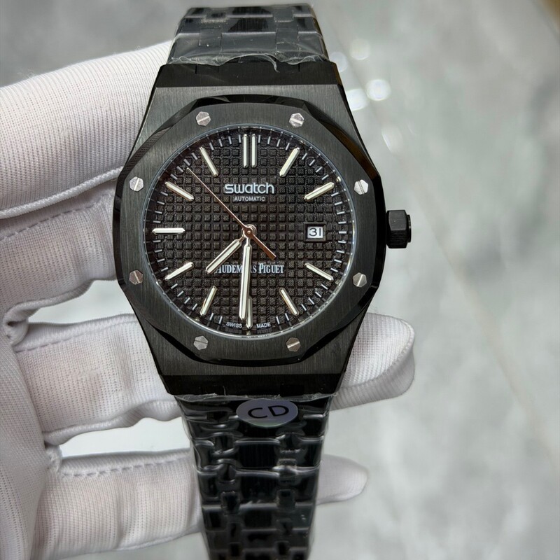 Cross-Border Foreign Trade Royal Oak Co-Branded Watch Mechanical Quartz Watch Luminous Candy-Colored Steel Band Wristwatch Factory Wholesale Cross-Border Foreign Trade Royal Oak Co-Branded Watch Mechanical Quartz Watch Luminous Candy-Colored Steel Band Wristwatch Factory Wholesale