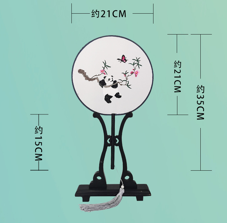 刺绣扇子古风绣花团扇古风汉服扇古典扇舞蹈扇团扇旗袍扇古典圆扇详情4