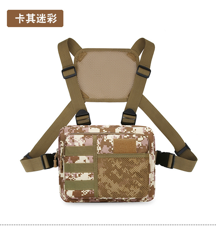 Nuevo estilo spot bolsa de pecho táctica bolsa de chaleco deportivo para correr bolsa de funciones de camuflaje chaleco casual de moda bolsa de pecho al por mayor