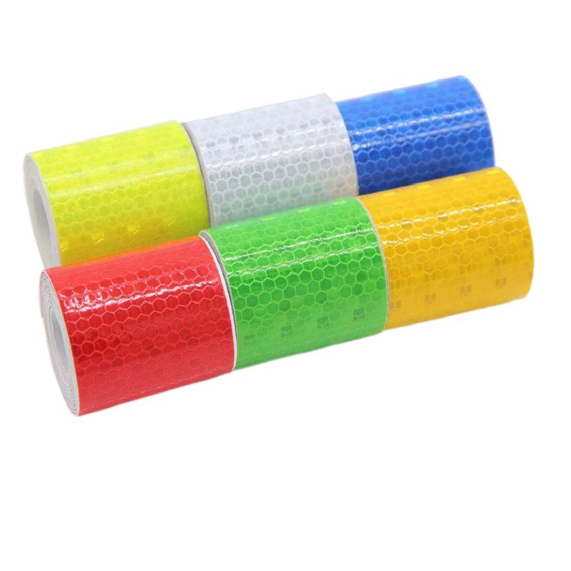 Cross-Border 5 см * 3 м прямой горячий белый клей кристалл цветная сетка светоотражающая пленка светоотражающая лента светоотражающая предупреждающая лента