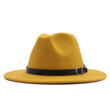 新款欧美街拍春秋毛呢英伦复古爵士帽男女士大檐礼帽毛毡帽遮阳帽