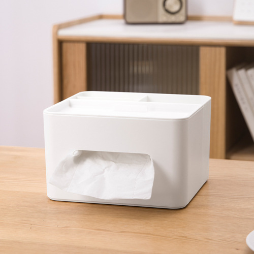 Home living room simple tissue box with drawer office desktop multifunctional paper box cosmetics plastic storage box