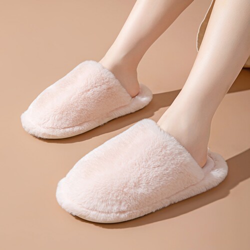 Ins Urumqi Cotton Slippers Winter Home Fuzzy Slippers Women Indoor Home Use Fluffy Slippers Wholesale