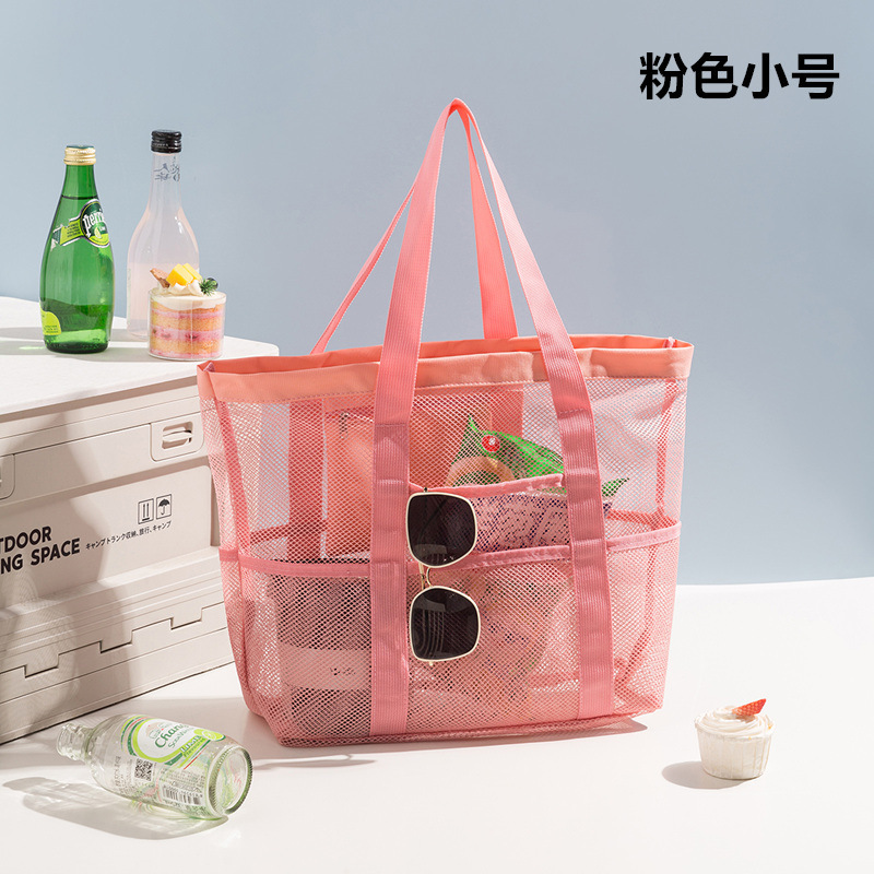 韓国ビーチバッグポータブルフィットネスバッグ旅行休暇大容量収納バッグメッシュ乾湿分離水泳バッグ女性のための|undefined
