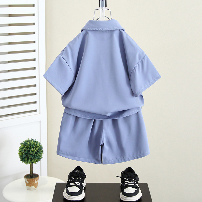 5183 Traje para niños Traje de verano para niños 2025 Nuevo estilo Vestido para niños Traje de rendimiento Bebé Verano Estilo británico