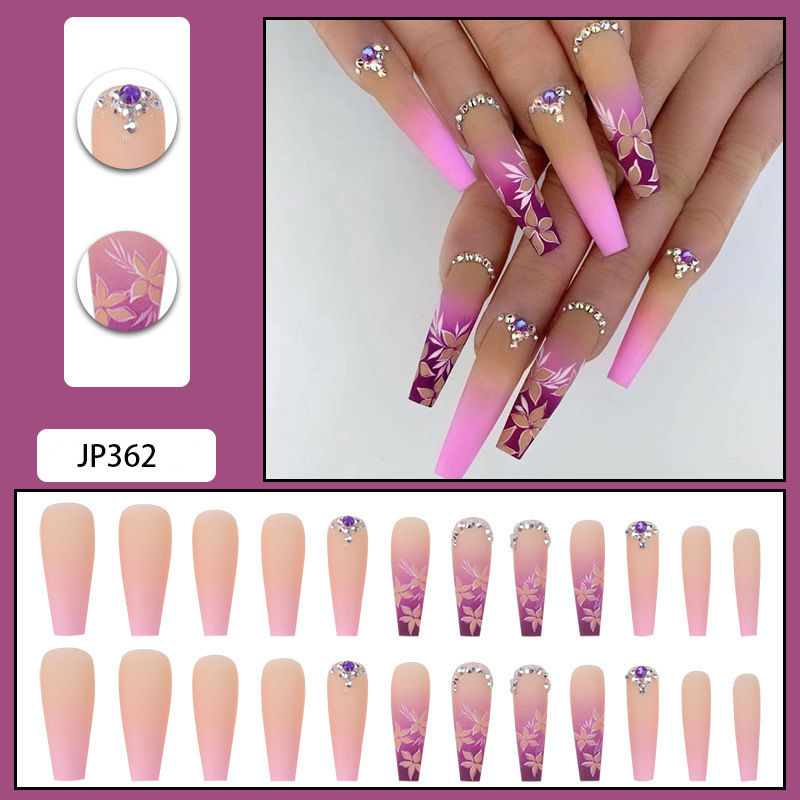 Plastic Material Fashion Geometric Plastic Wear Manicure 24 Pieces