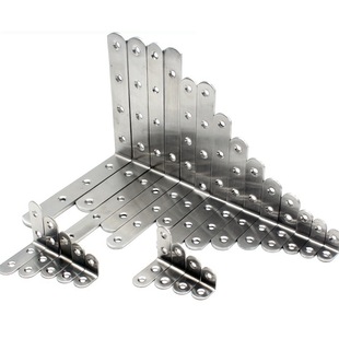 Furniture Hardware Link Piece Thickeneded Stainless Steel Straight Piece L-Shaped Bracket Fixed Piece Stainless Steel Corner Code Shoe Cabinet Cabinet