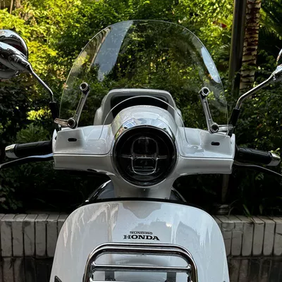 Motorcycle front windshield Ns150La Windshield 25 Ns150La - 25-models-transparent-height-28cm-silver-integrated-stand