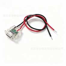 Type-C ����ʽĸ������ 2Pin �Դ�t�ھ� ͸���⚤��ˮ��늽ӿ�