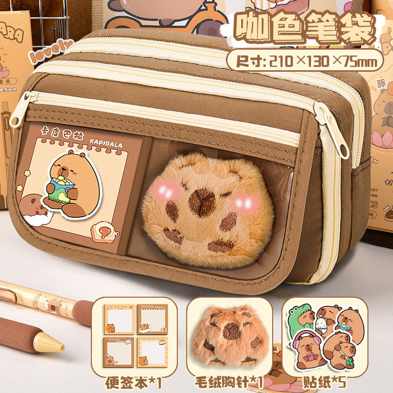 Estuche de lápices grande para niñas, escuela primaria, multifunción