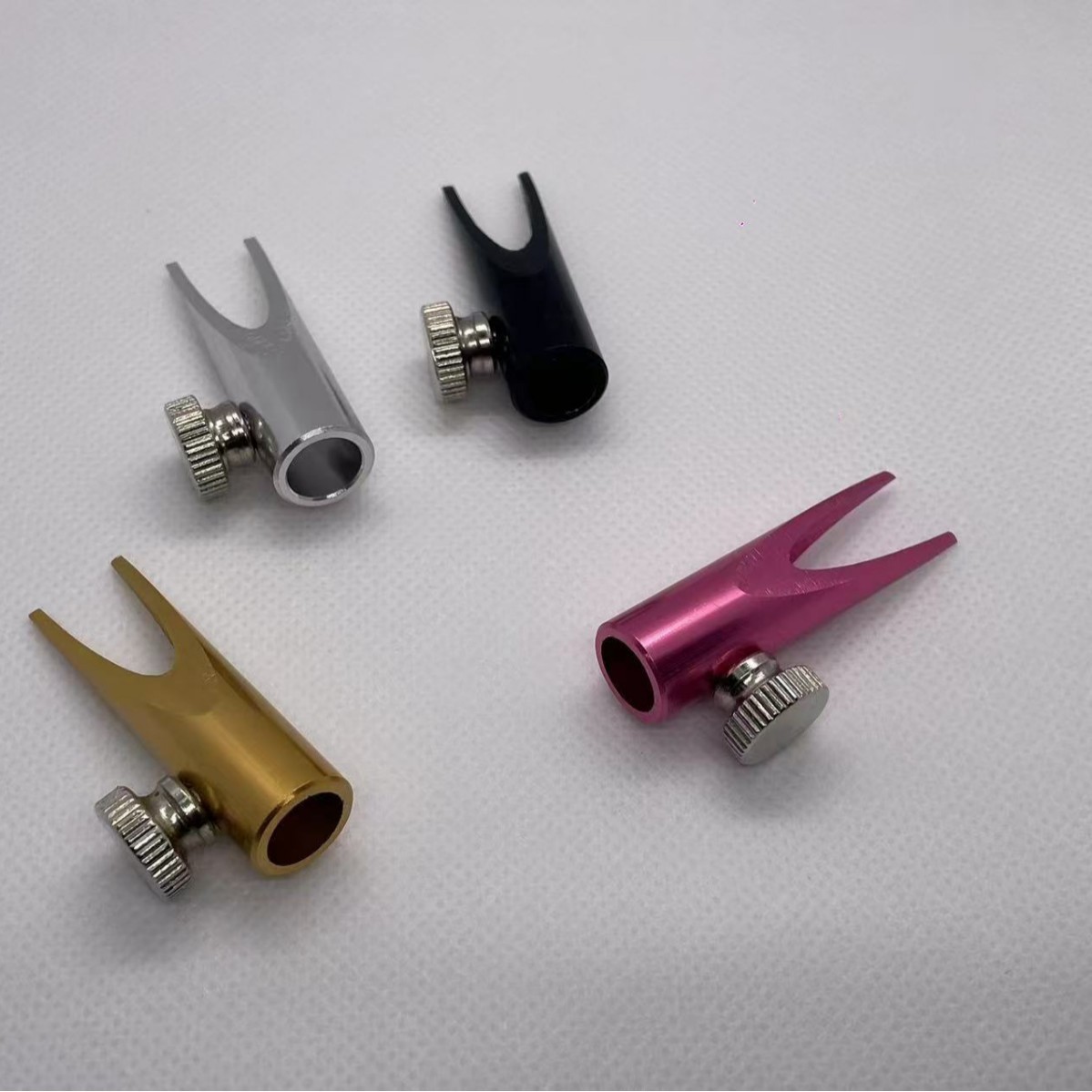 圆柱金属U型眉笔削笔神器 双面U型卡槽眉笔工具